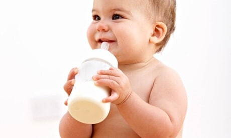 Baby drinking milk