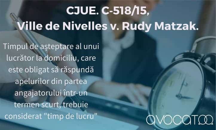 CJUE. C‑5182F15 Ville de Nivelles v. Rudy Matzak.