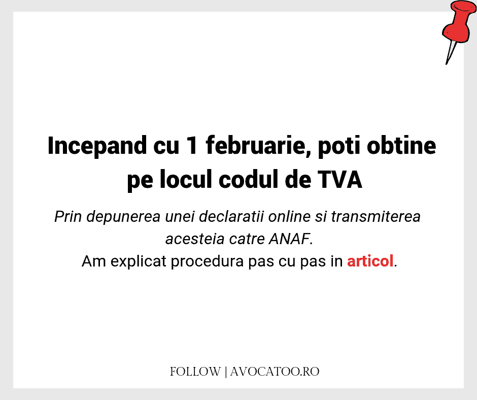 Cod TVA online
