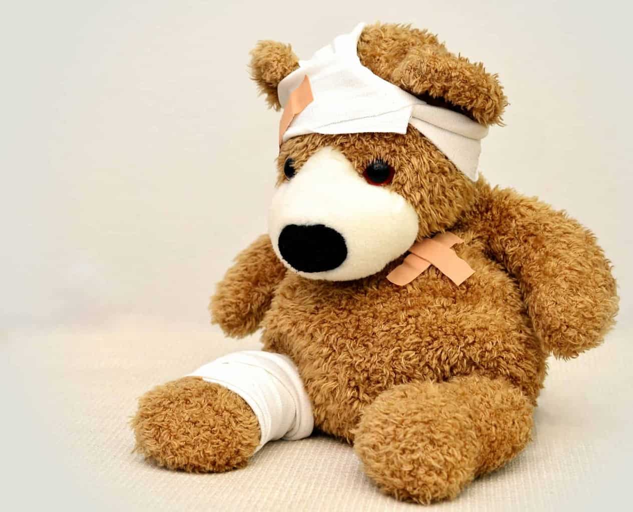 brown and white bear plush toy 42230
